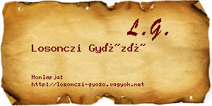 Losonczi Győző névjegykártya